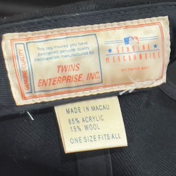 Vintage 90s Twins Enterprises Arizona Diamondbacks Black Silver Strapback Hat - Picture 9 of 9